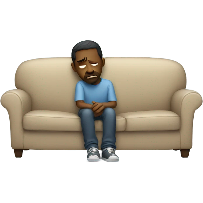 Sad guy on couch emoji