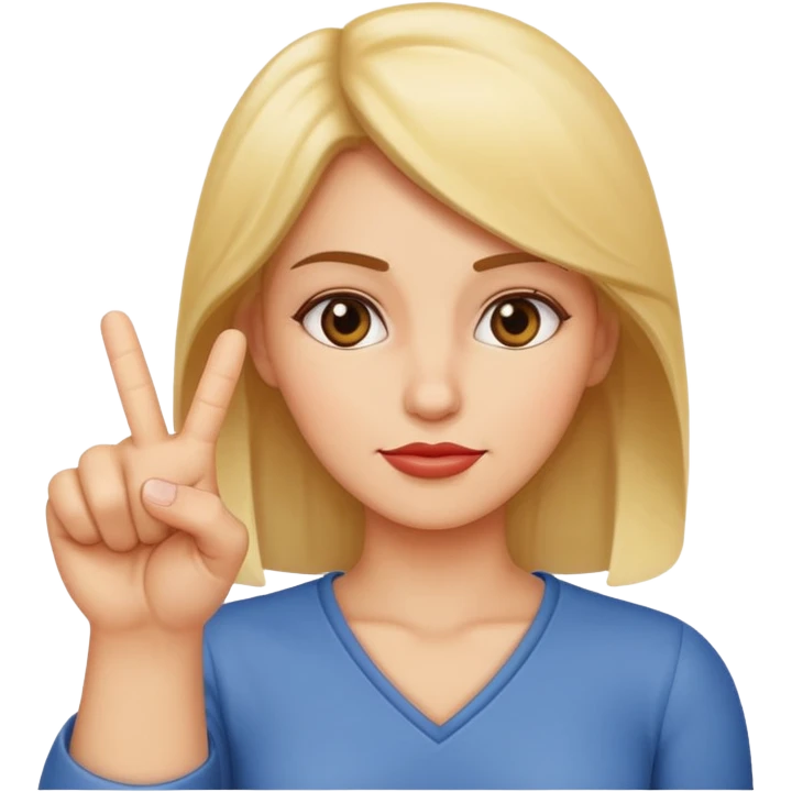 Female shaking finger saying no emoji