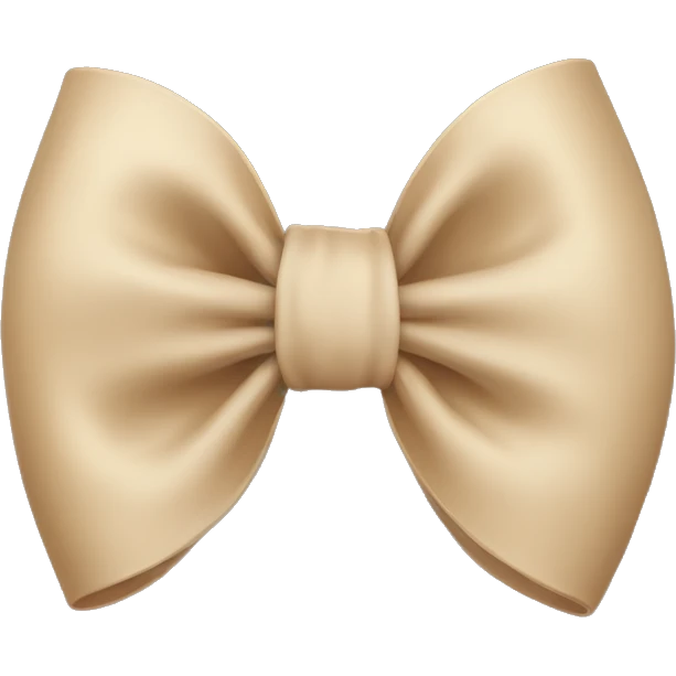 beige bow emoji