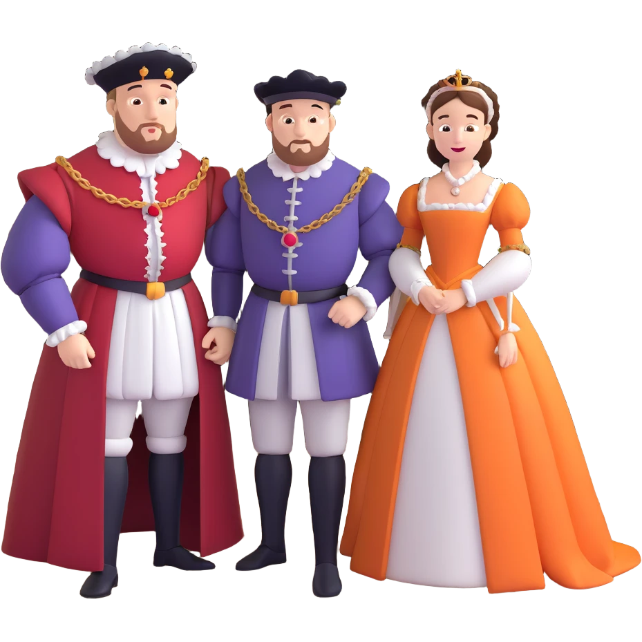 Henry VIII and Anne Boleyn in a Tudor palace emoji