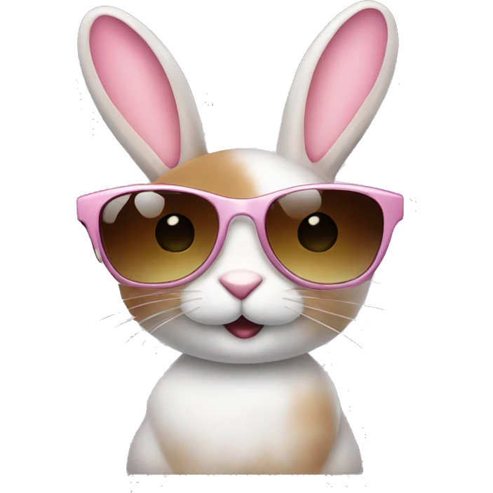 pretty sunglasses with rabbit emoji