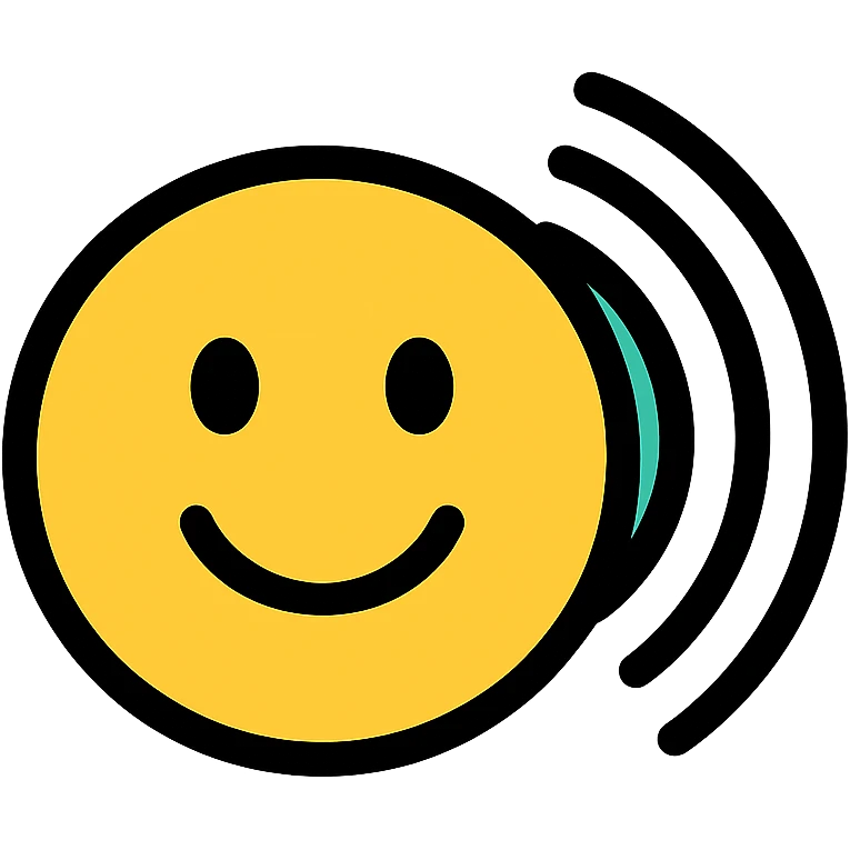 smiley face with sonar emoji