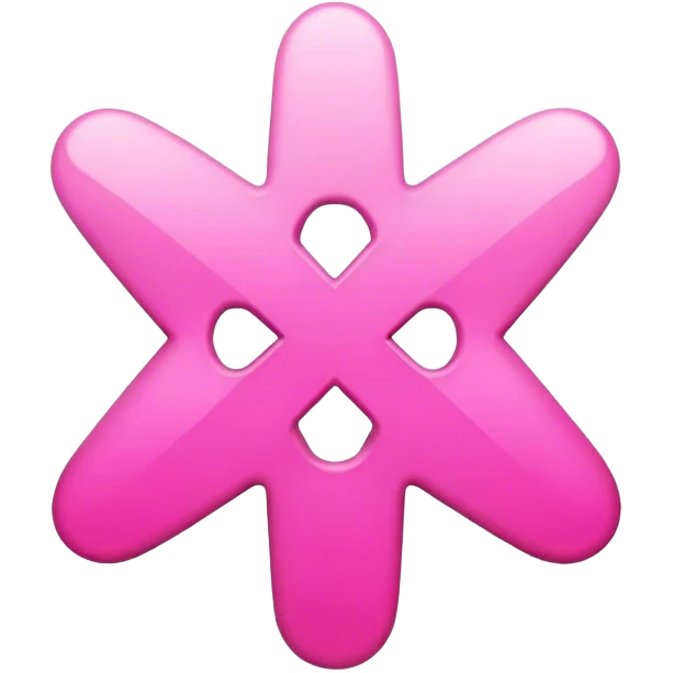 pink x icon emoji