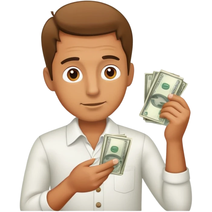 man counting money emoji