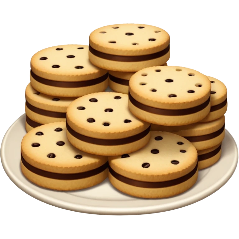 A plate of shortbread biscuits full-chocolate emoji