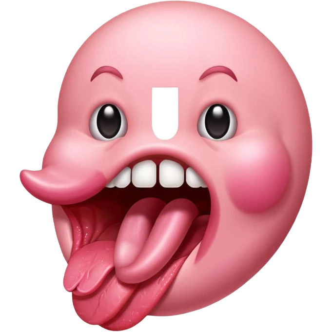 Une langue tendue avec inscrit 99 dessus emoji