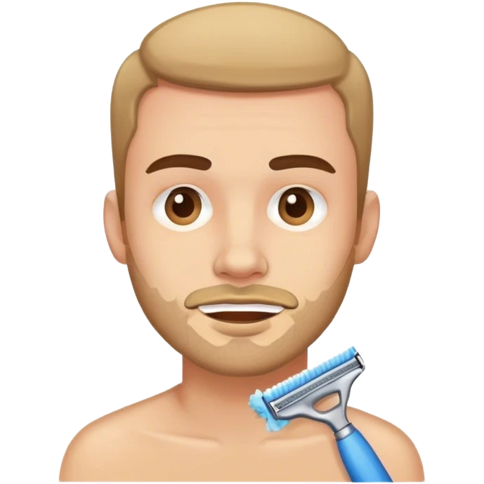 Men shaving emoji