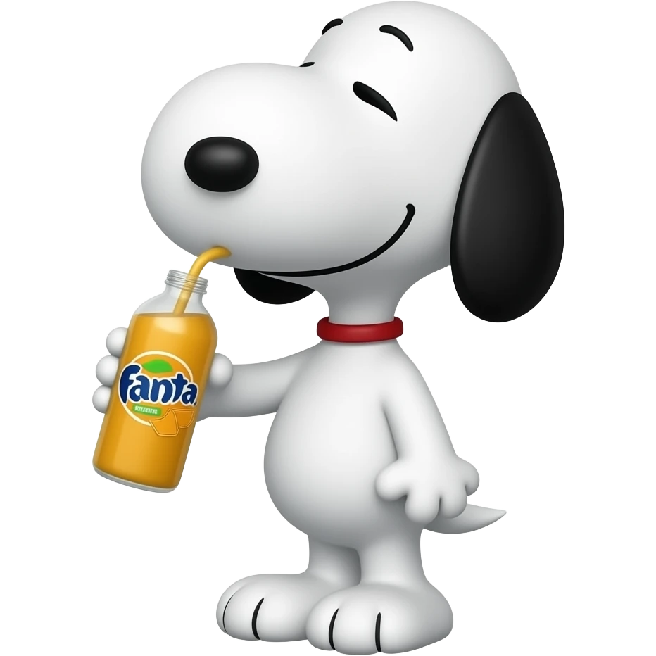 snoopy drinking fanta emoji