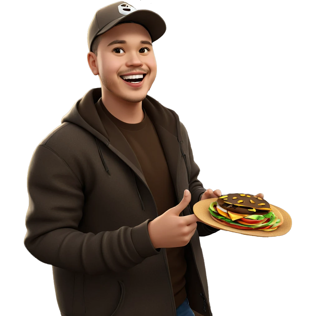 smiling boy with hat outdoors emoji