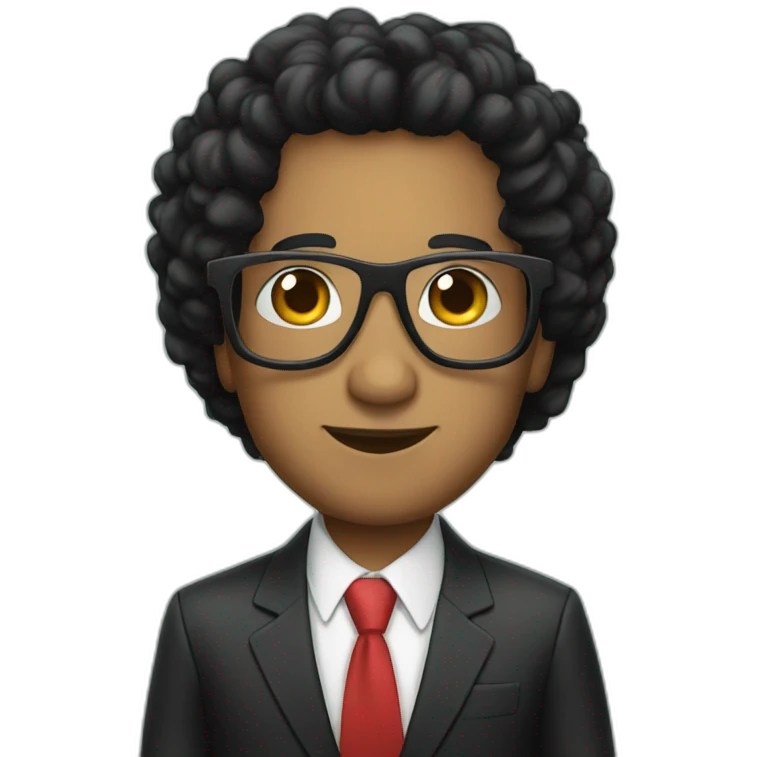 Tax increase glasses president Black hair emoji