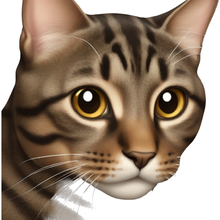 Dark brown tabby cat emoji