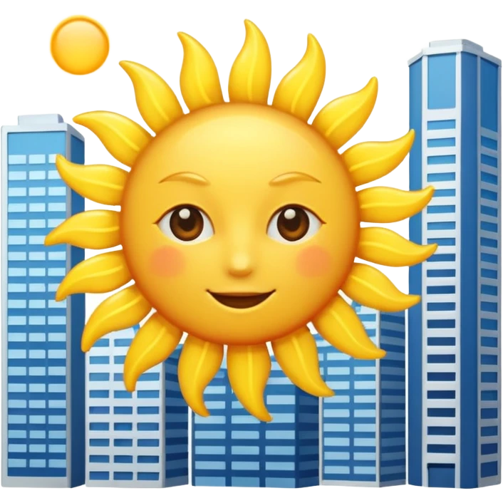 Sun in the city emoji