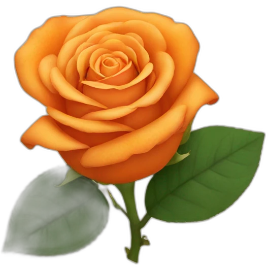 orange rose emoji