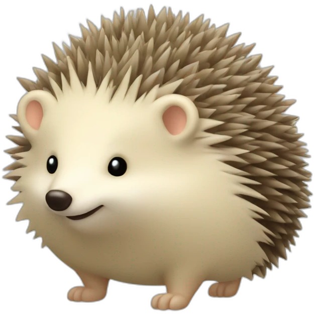 Hedgehog light beige full body emoji