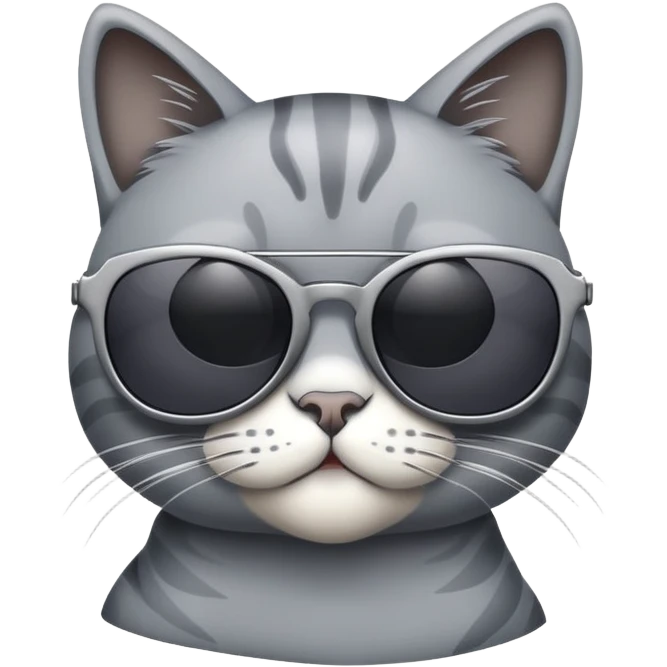 cool cat wearing stylish sunglasses emoji