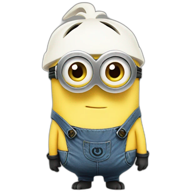 Minion with Pikachu ears and tail emoji
