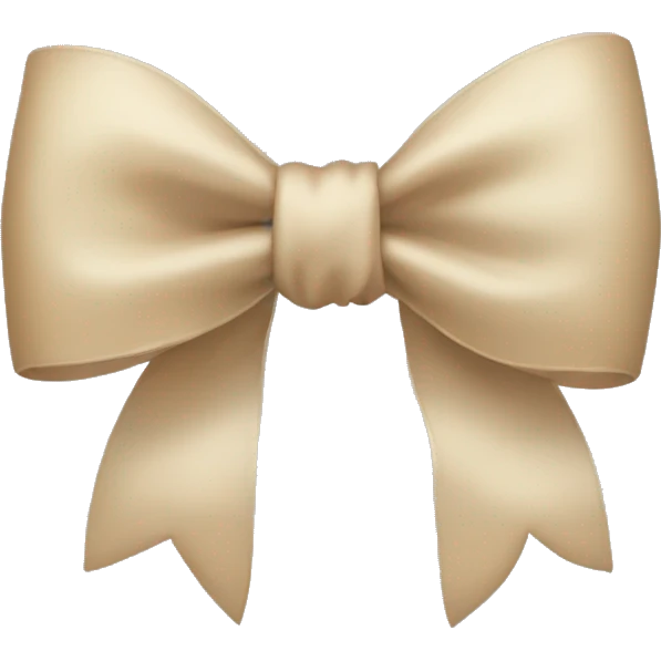 Beige bow emoji