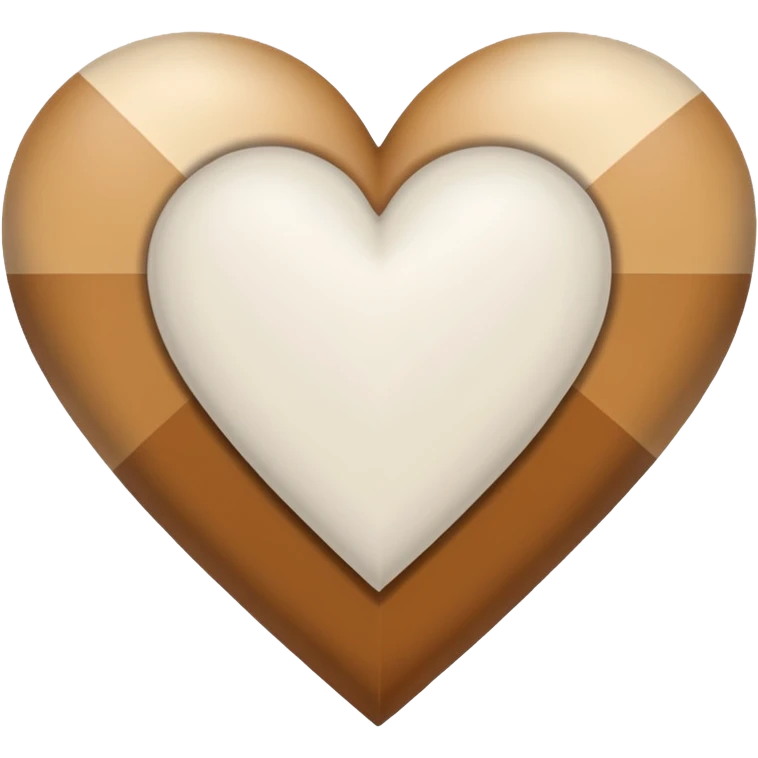 Checkered heart tan and white emoji