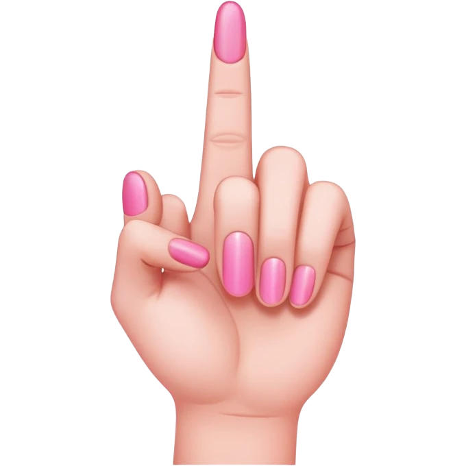 pink middle finger emoji
