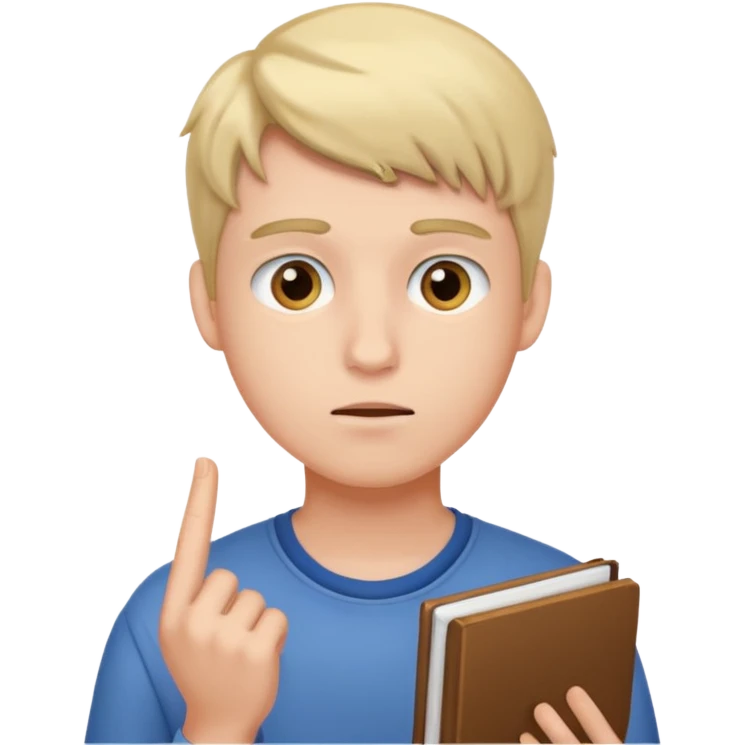 질문하는 남학생 emoji