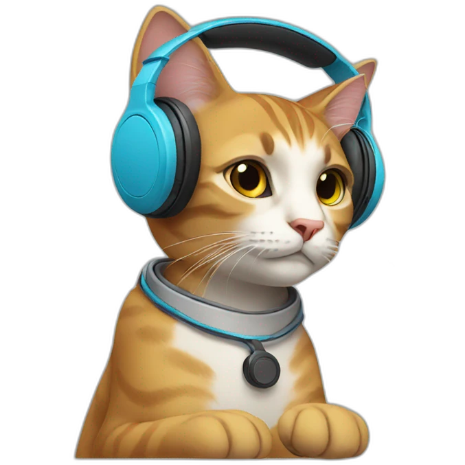 Cats with headphones emoji