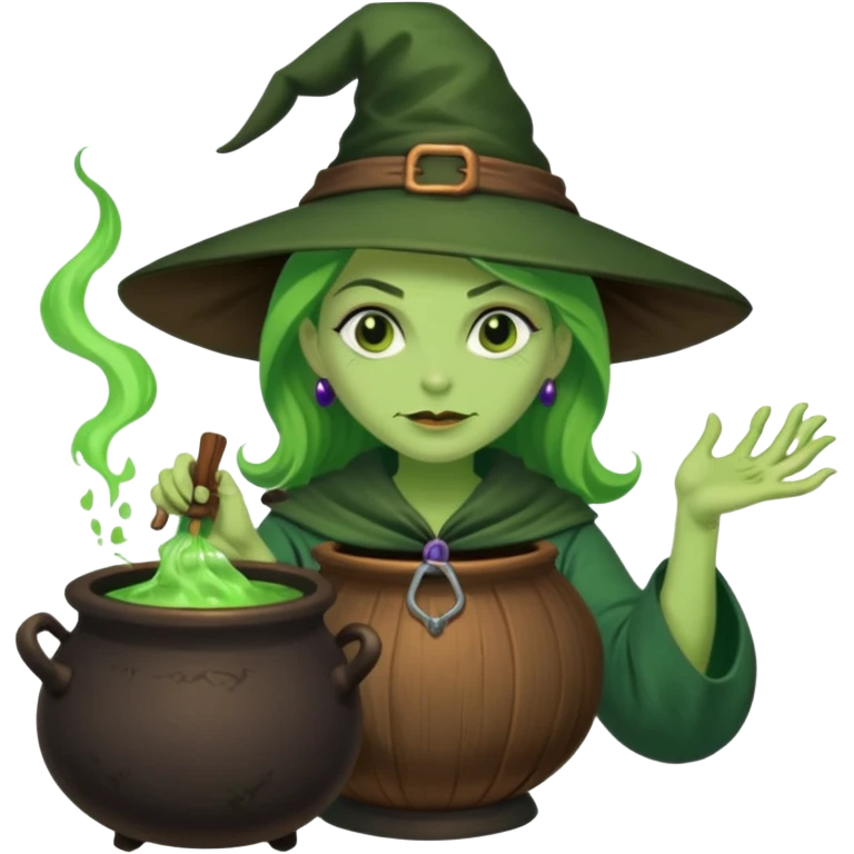 green witch cooking potion emoji