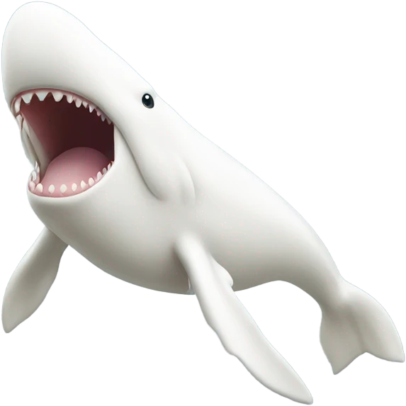 white whale , open mouth emoji
