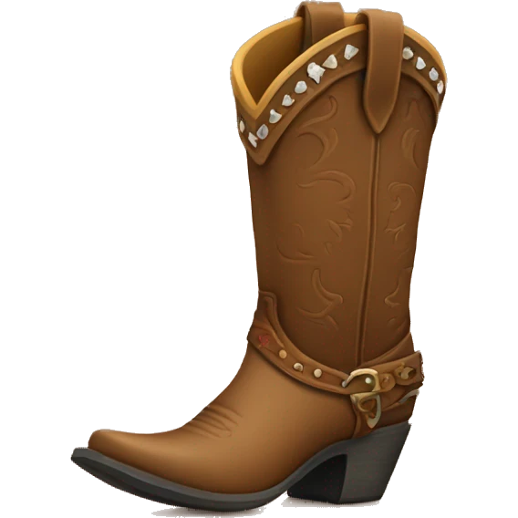 Cowgirl boot emoji