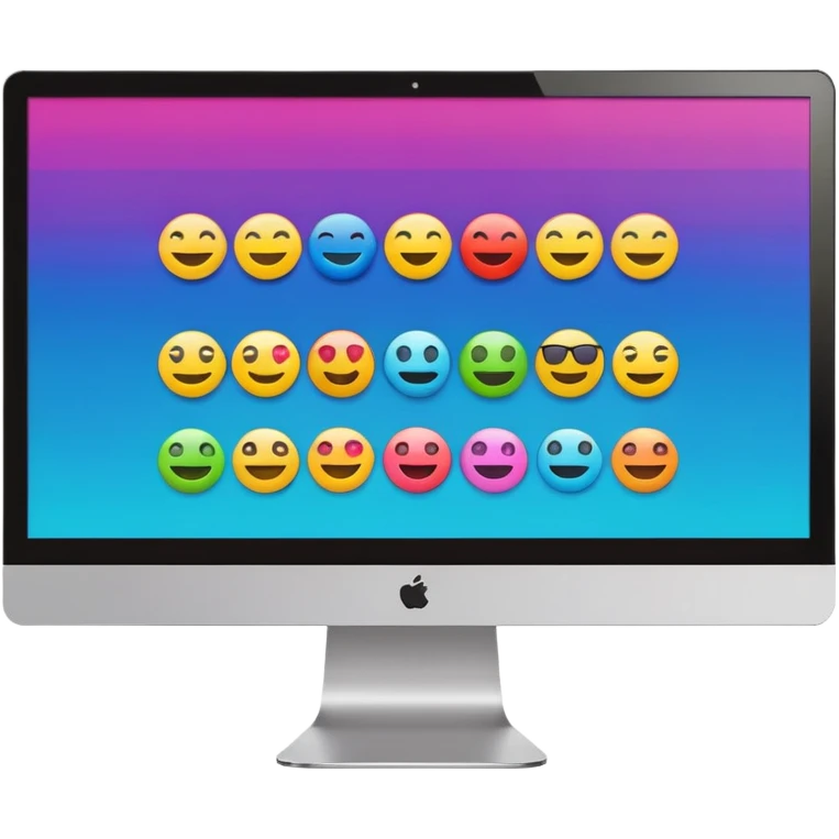 computer monitor displaying a colorful website layout, representing web designing emoji emoji