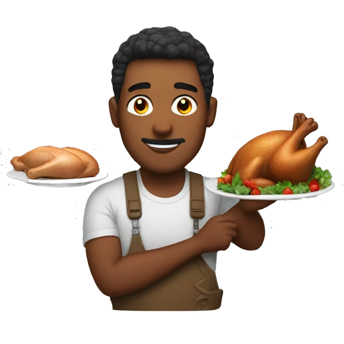 Guy with turkey emoji