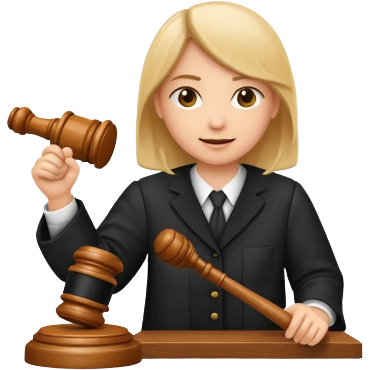 draw an emoji of a judge banging a gavel on the table  emoji