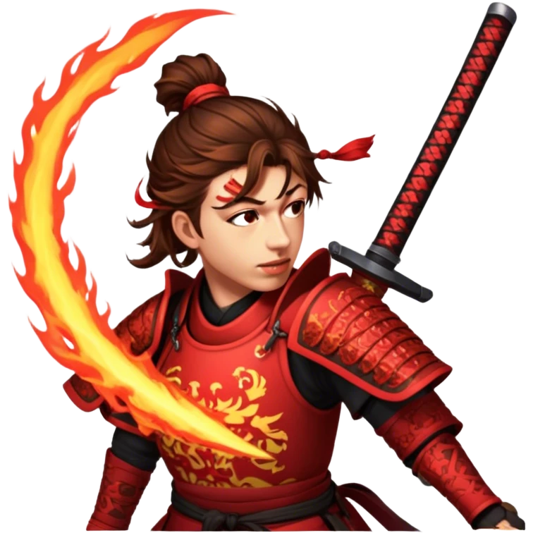 Fire-Wielding Samurai emoji