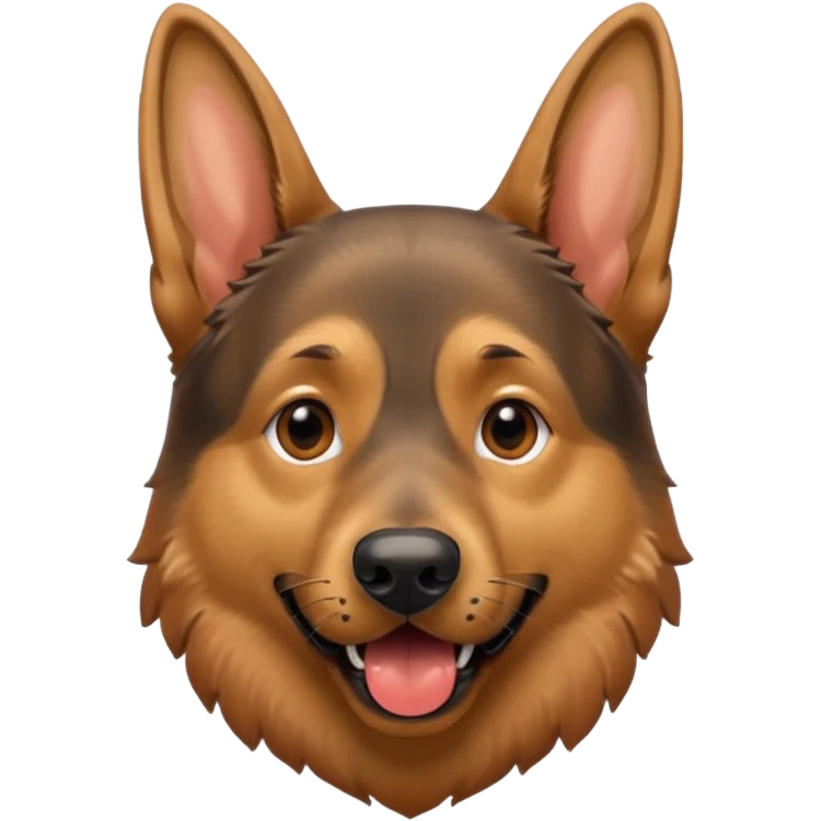 German shepherd head panting bark emoji