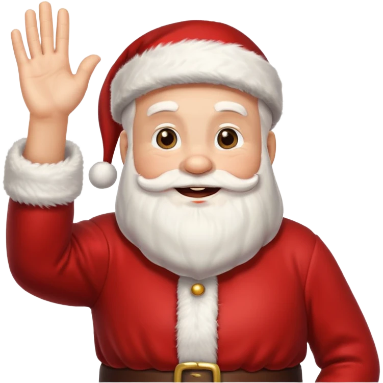 SANTA CLAUSE Y MANO ARRIBA ANIMANDO emoji