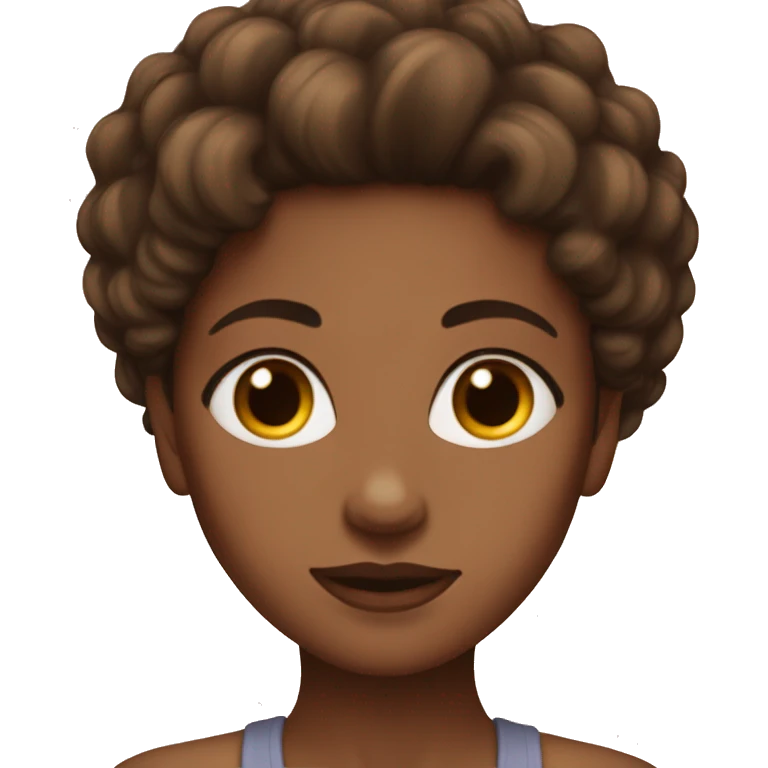 Brown eyed girl with lucious hair emoji