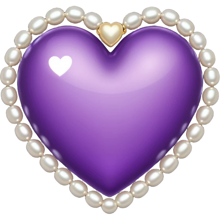 very dark purple heart with pearls emoji