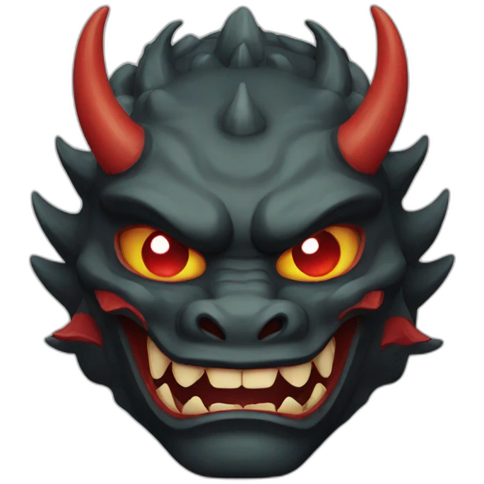 oni dark dragon japanese mask emoji