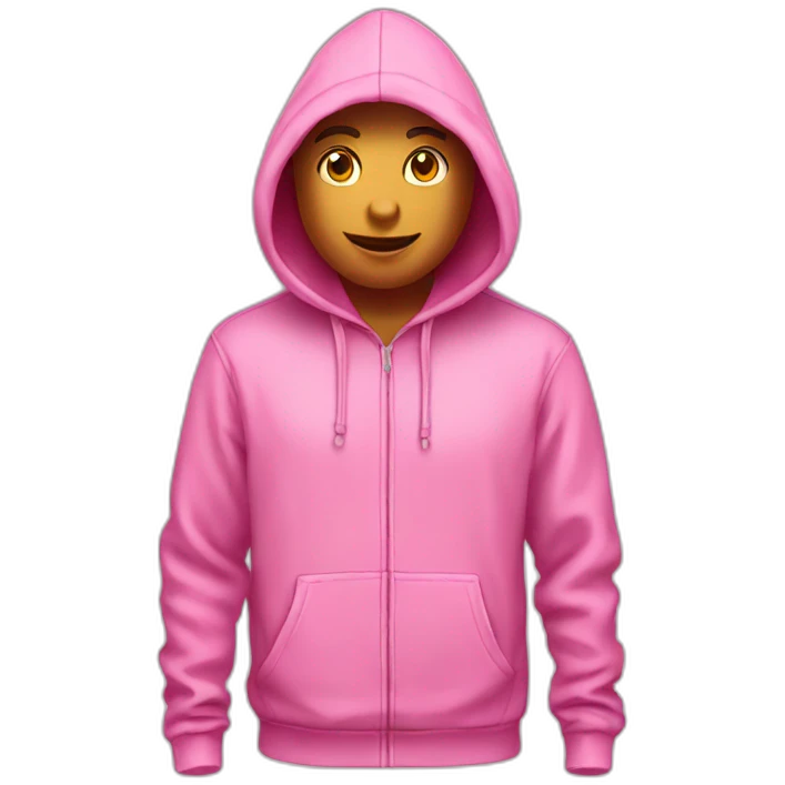 Hoodie pink emoji