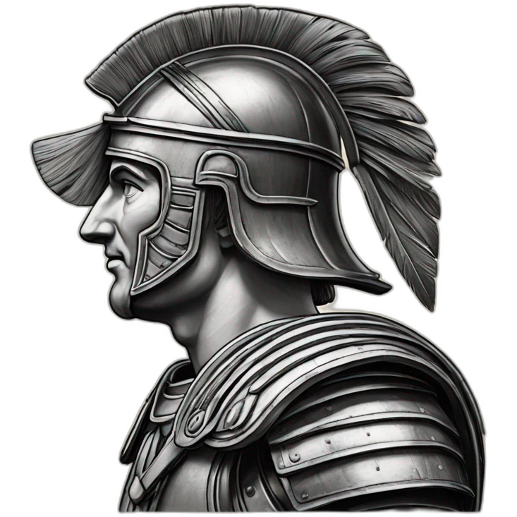 centurion-profile-historical-scratchboard emoji