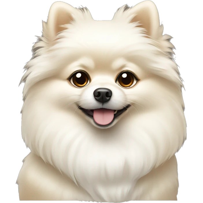 White Pomeranian with beige spots  emoji