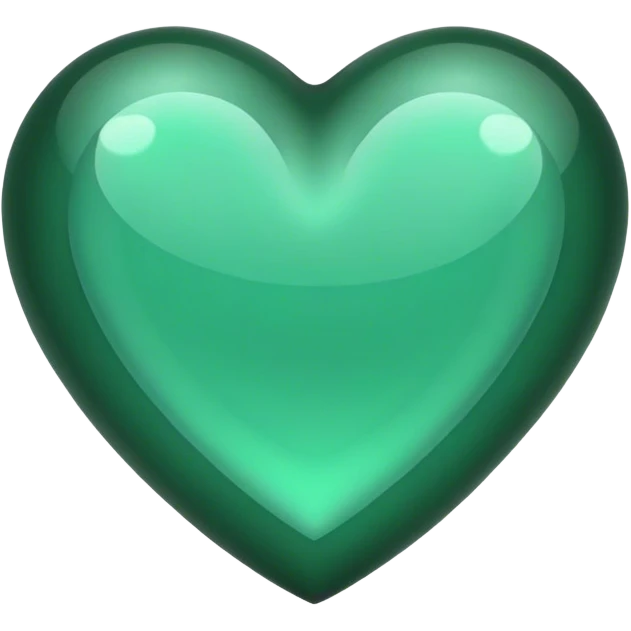 dark emerald aesthetic realistic heart  emoji