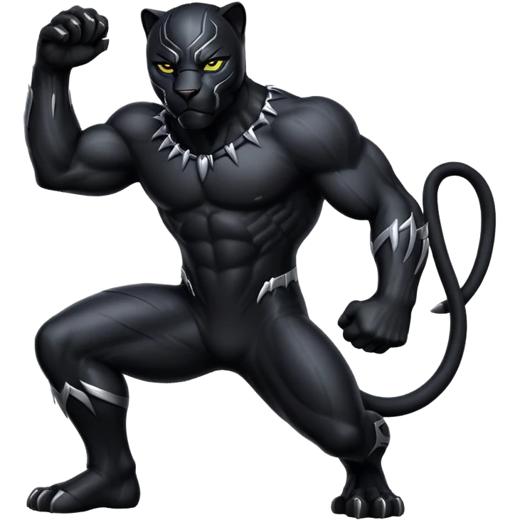 A black panther emoji