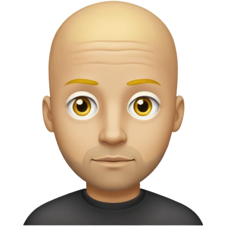 Omar Simpson character with bald yellow head, round eyes, and stubble beard emoji