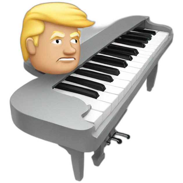 Trump as a piano emoji