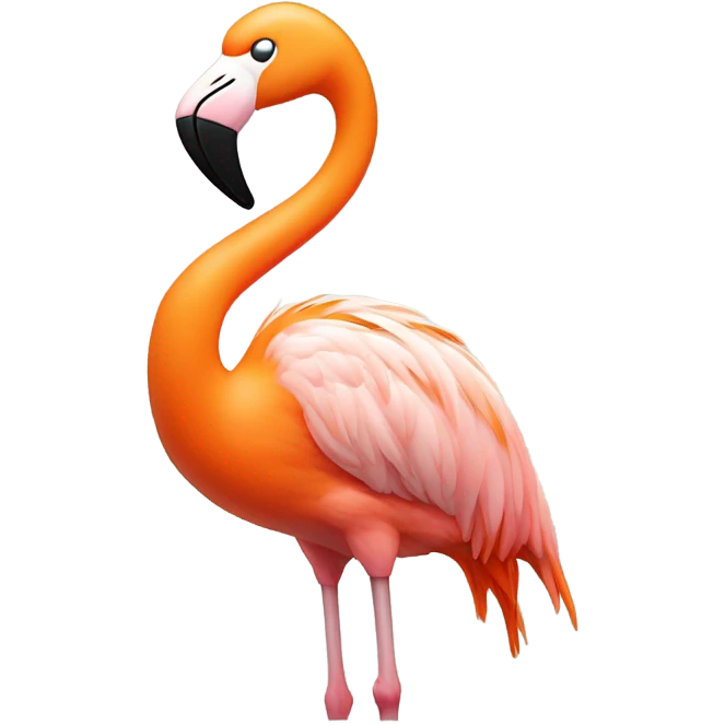 Flamingo That’s Disgusted Sitting on the toilet and he’s the color orange  emoji