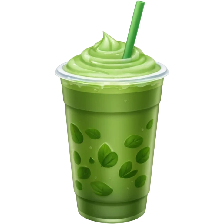 iced matcha in a plastic cup emoji