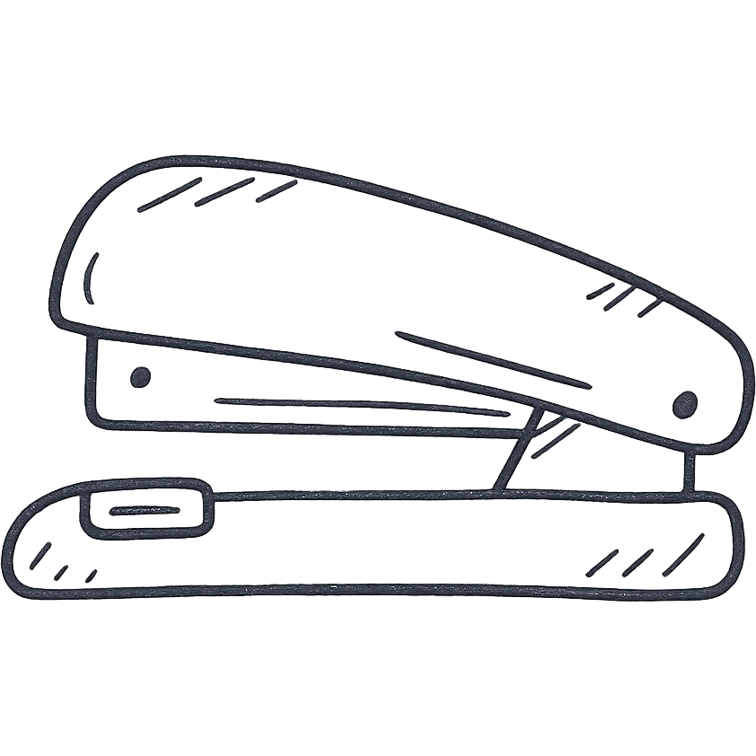 stapler hand drawn icon style emoji