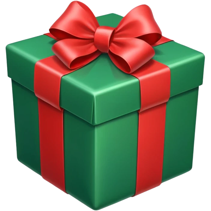 Present Box green and red emoji