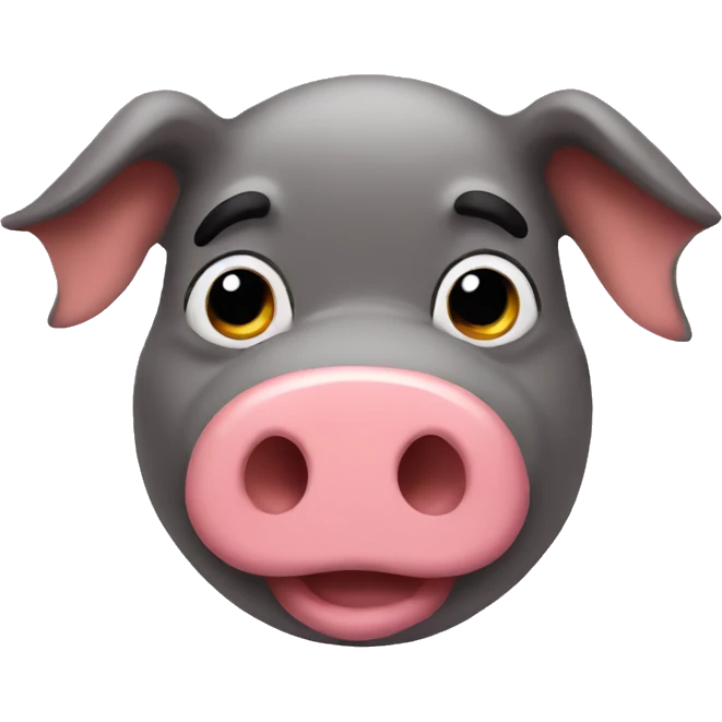 Big pig head emoji