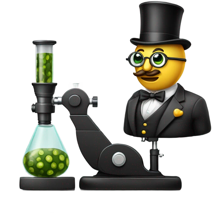 Gentleman pickle with a microscope  emoji